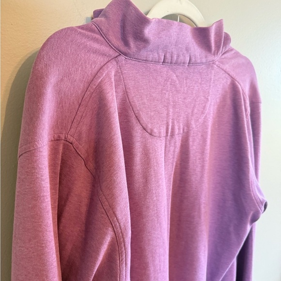 Peter Millar • Mens Purple 1/4 Zip Golf Pullover Sweater Med Cotton Blend Office - Picture 6 of 8